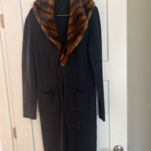 Stylish Black Textured Coat